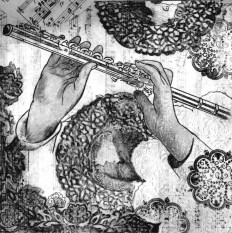 flûte traversière tapisserie