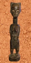 statuette détourée + terre